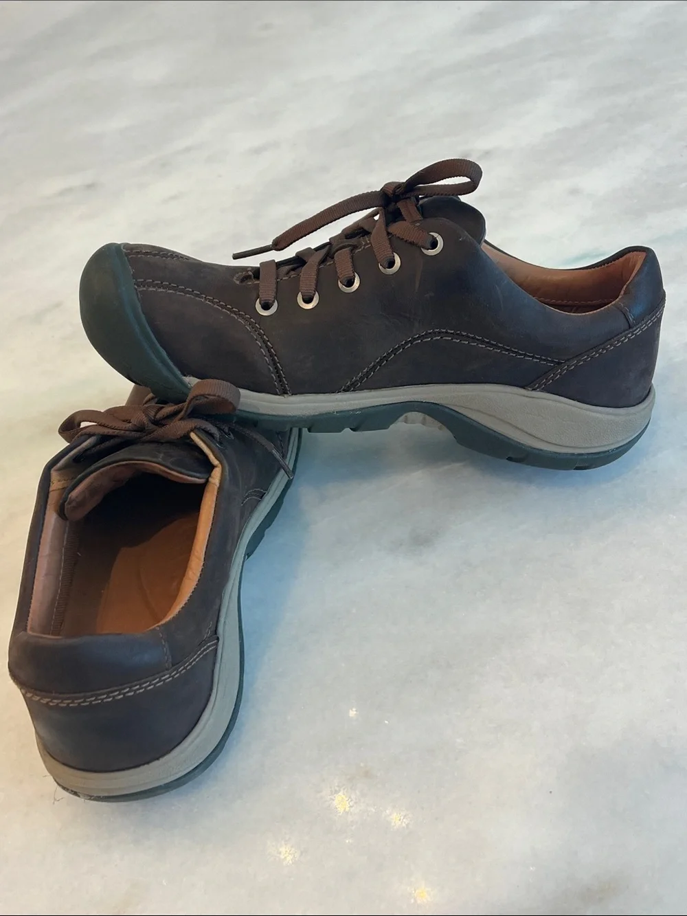 Keen Like New Women's Presidio II Brown Leather Lace-Up Sneakers Shoes Size 5.5